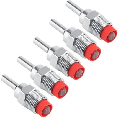 5 stuks RVS Koperen Dop Automatische Varkensnippel Drinkbak Waterbak Rode Dop Lange Staaf gray