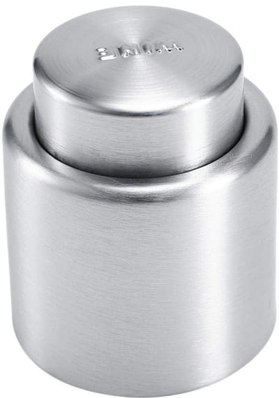 Dailygoods- Wijnstopper Vacuüm - Roestvrij Stalen Flessenstop - Afdichtring - Duurzaam - Lichtgewicht - Geschikt voor Thuis en Bars - Wijnkurk