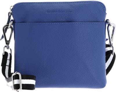 bruno banani Leren Schoudertas Crossbody Bag Blue Blauw