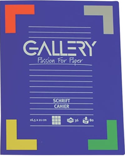 Gallery schrift, ft 16,5 x 21 cm, gelijnd, 72 bladzijden 20 stuks