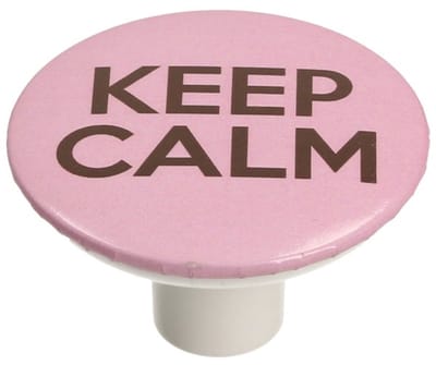 Gamet Serie GX01 - Meubelknop - Wit - Keep Calm - Roze