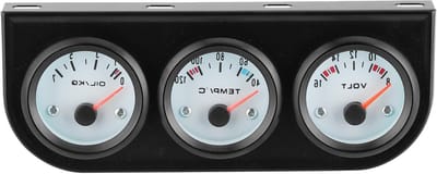 Triple Meter Set voor Auto en Boot - 52mm Water Temperatuur, Voltmeter en Oliedrukmeter - Universele 12V Dashboard Instrumenten voor Benzinevoertuigen