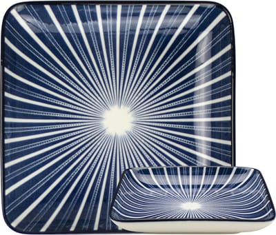 Schaal vierkant Stripes 125x125cm - Out of the Blue