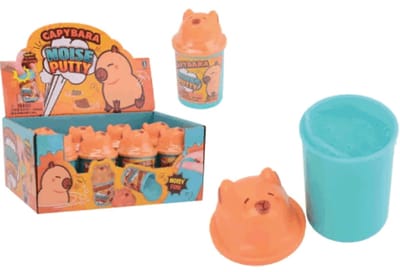 Johntoy capybara putty speelgoed 12 stuks in display multi.