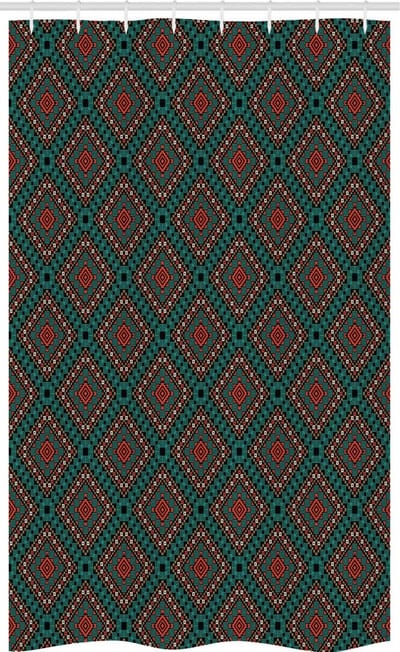 ABAKUHAUS douchegordijn – 120x180 cm – Retro ontwerp, 100% polyester