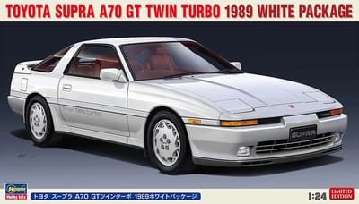 Hasegawa Modelbouwpakket Auto - 20504 Toyota Supra A70GT Twin Turbo 1989 White Pack Plastic - 1:24 - Modelbouw
