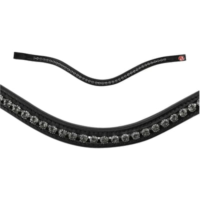Dubbele hoofdriem voor paard Kieffer Paris curved shape