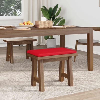 vidaXL - Bankkussen - Kunstleer - Rood - Diepte - 35 - cm