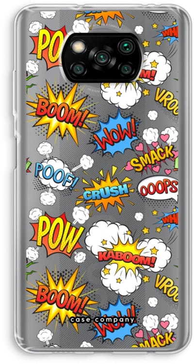 Case Company® - Hoesje geschikt voor Poco X3 Pro hoesje - Pow Smack - Soft Cover Telefoonhoesje - Bescherming aan alle Kanten en Schermrand