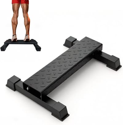 Veelzijdige Kalf Trainer voor Kalfheffen, Squats en Voetrekken - Stevige en Antislip Staal Blok voor Thuis Fitness, Duurzaam en Stabiel
