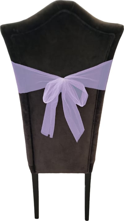Tule stof op rol - 2x - lilapaars - 15cm x 9meter - Organza/mesh decoratie stoffen
