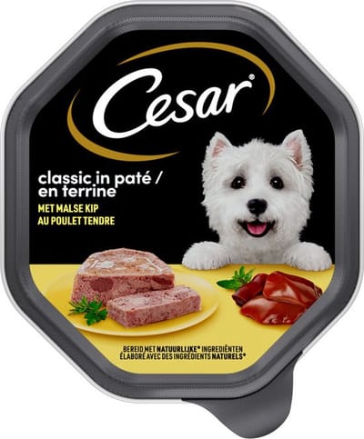 8x Cesar Hondenvoer - Classic - Kip in Paté - Maaltijdkuipjes 150g