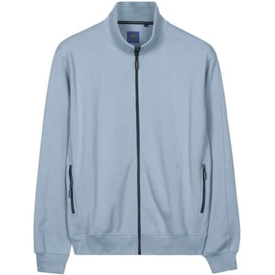 Baileys Vest Sweat Full Zip Heavy Piqué Structure Cloud Blue / male