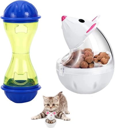 Feeding Dispenser Ball, 2 Pieces Plastic Feeding Balls, Pet Feeding Ball, Dog Treat Dispenser, Transparent, for - ShopVlot