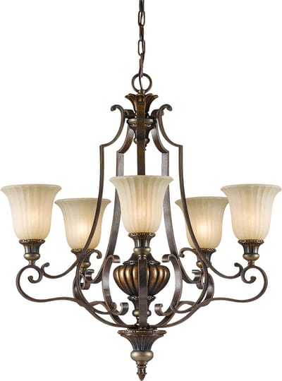 Bohemian Plafondlamp - Steady Lighting - Metaal - Bohemian - E27 - L: 42cm - Voor Binnen - Woonkamer - Eetkamer - Brons