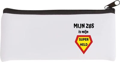 Akyol - mijn zus is mijn superheld Etui - Zus - super zus - verjaardag - cadeautje voor zus - zus artikelen - kado - geschenk - 20 bij 9 cm