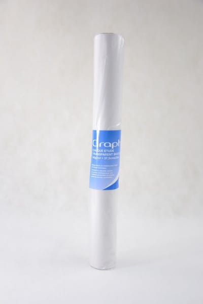Calqueerpapier Rol - Overtrekpapier Tekenpapier - Technisch Tekenen Schetsen - Chloorvrij Gebleekt - 37.5 cm x 20 m - Transparant