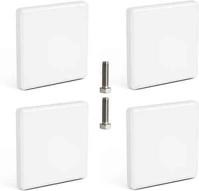 Set van 4 Decoratieve Wandafdekkingen, Wandplaten voor Muuropeningen, Blinde Wandplaten, 8.6 x 8.7 cm, Ideaal voor het Afdekken van Muuropeningen met Schroeven