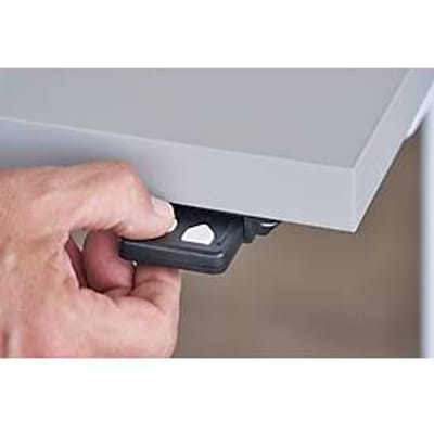 Schäfer Shop  Select Bureau, elektrisch in hoogte verstelbaar, rechthoekig, C-poot, ahorn/wit, B 1600 mm
