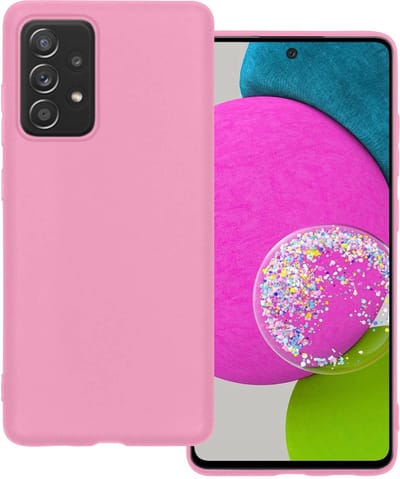 Hoesje Geschikt voor Samsung Galaxy A52s 5G - Sterk & Shockproof - Hoes Cover - Siliconen Case - Roze