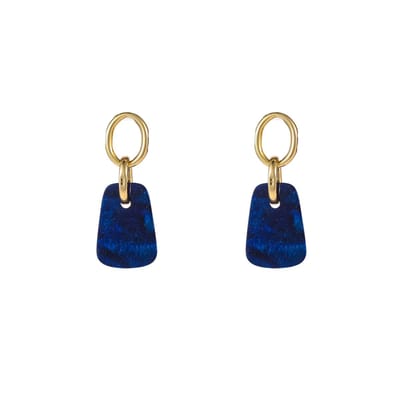 Go Dutch Label Oorknoppen Square Dangle Blauw