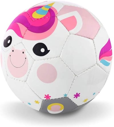 Peuter Voetbal - Zachte Bal - Binnen Spelen - Zachte TPU Hoes - 18 Inch Omtrek - Zonneschijn Eenhoorn
