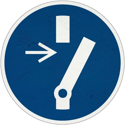 Loskoppelen verplicht gebodsbord - M021 | Sign Again materiaal | 10 cm