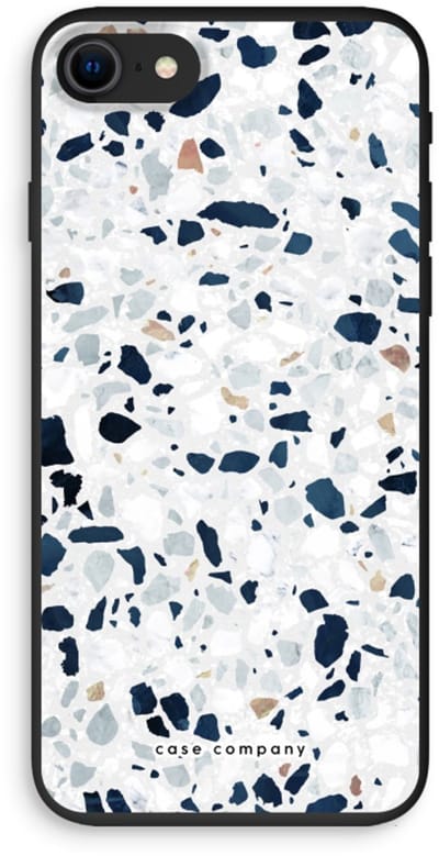 Case Company® - Hoesje geschikt voor iPhone SE 2020 hoesje - Terrazzo N°1 - Biologisch Afbreekbaar Telefoonhoesje - Bescherming alle Kanten en Schermrand