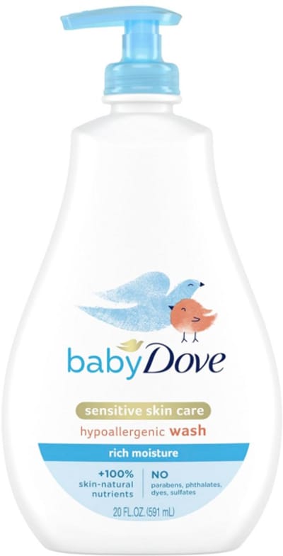 Dove Baby Sensitive Skin Hydrating Body Wasgel 591ml - Tear-Free & Hypoallergenic Baby - Milde Hydraterende Baby voor Gevoelige Huid