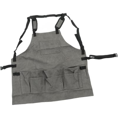 Houtbewerking Schort Canvas Grijs Meerdere Zakken Opvouwbaar Houtbewerking Werkplaats Schort voor Mannen Vrouwen gray