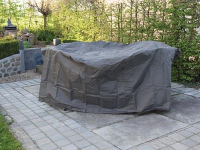 Perel Buitenhoes voor tuinset, grijs, achthoekig, 220 cm x 220 cm x 95 cm