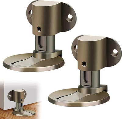 Magnetische Deurstopper - Deurhouder Deurvanger - Deur Dempen - Verborgen Inbouw - 2 stuks - Koper