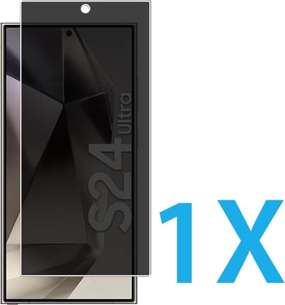 Screenprotector Geschikt Voor: Samsung Galaxy S24 Ultra - Privacy Full Screenprotector 1x - screen protector - volledige glas - bescherming - beschermglas - Anti Spy - ZT Accessoires