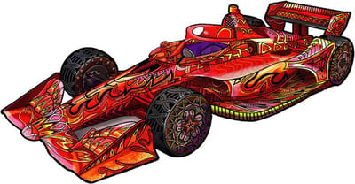 Eureka Rainbow Wooden Puzzel Race Auto