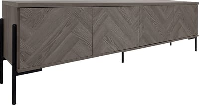 Charlene-Lowboard - 4-Deurs - Wit Visgraat