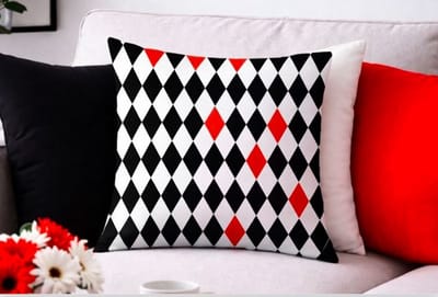 Modern Geometry Collection Kussenhoes – Red Edition - 45x45 cm