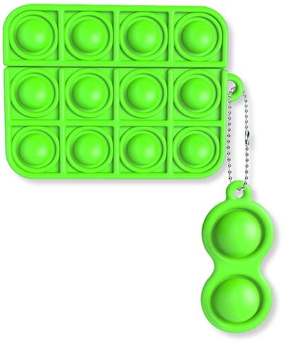 Airpods case - Apple Airpods Pro - groen siliconen - met musketon