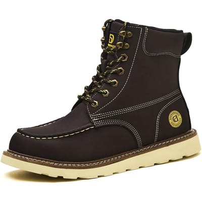 Waterdichte Werk Veiligheidsschoenen Stalen Neus Schoenen Heren Laarzen Hoge Werklaarzen Prikbestendige Beschermingsschoenen leren laars Veiligheid 38 black