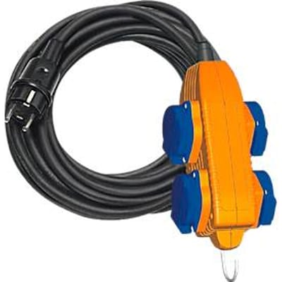 Brennenstuhl verlengkabel IP54 met Powerblock 10m zwart H07RN-F3G1,5