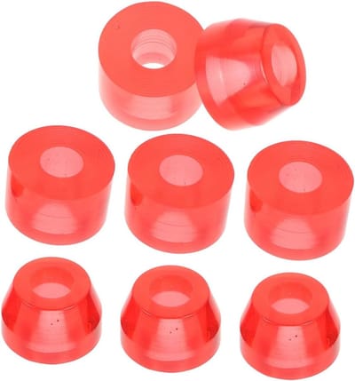 Skateboardbenodigdheden Set - Schokabsorberende Pads - Comfortabel Skaten - Trillingsdempend PU Materiaal - 2.5 cm - Rood
