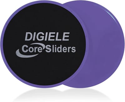 Glijdende Fitness Schijven - Core Trainers - Spierversterking Thuis - Dubbelzijdig Gebruik - 17.8 cm Diameter - Paars
