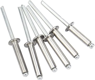 Blinde Klinknagels - Aluminium Klinknagels - Bevestigen van Onderdelen - Lichtgewicht Aluminium - M4 6mm 50 Stuks - Zilver