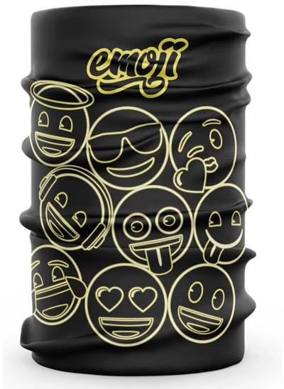 Otso Emoji Neon Faces Nekwarmer Zwart