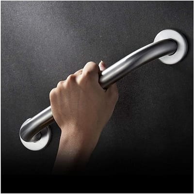 Badkamer Handgreep - Veiligheidsbeugel Douche - Ondersteuning bij Mobiliteit - Roestvrij Staal - 88 cm - Zilver
