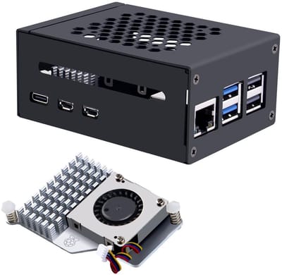Dailygoody - Raspberry Pi 5 Behuizing - Actieve Koeler - Bescherming en Koeling - Metalen Behuizing - Geschikt voor Raspberry Pi 5 - Model KZ-002