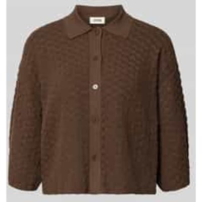 Gebreid shirt met 3/4-mouwen en knoopsluiting model 'LOYSIA'