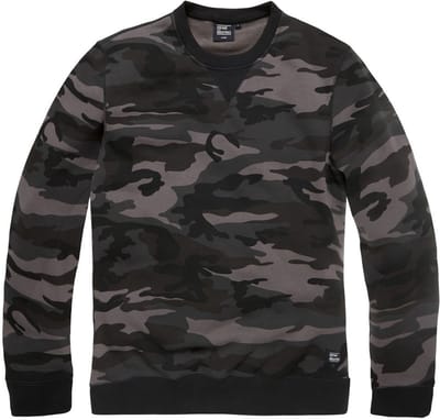 Vintage Industries Sweatshirt Greeley met ronde hals, donkere camouflageprint