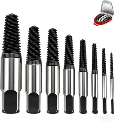 Solidchoice - 8 Stuks Gebroken Schroef Extractor Set voor Beschadigde Schroeven