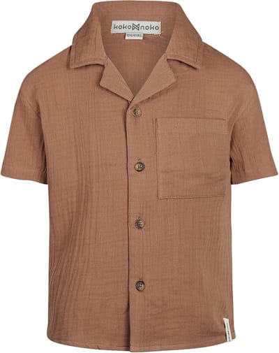 Koko Noko Jongens Overhemd - Faded brown