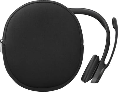 kwmobile hoes geschikt voor Logitech H390 - 21,5 x 16 cm - Beschermhoes voor headset in zwart - Van neopreen